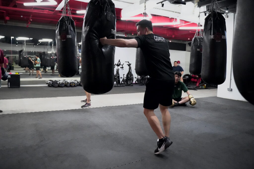 office worker singapore boxing