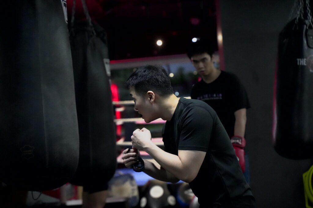 office worker boxing singapore