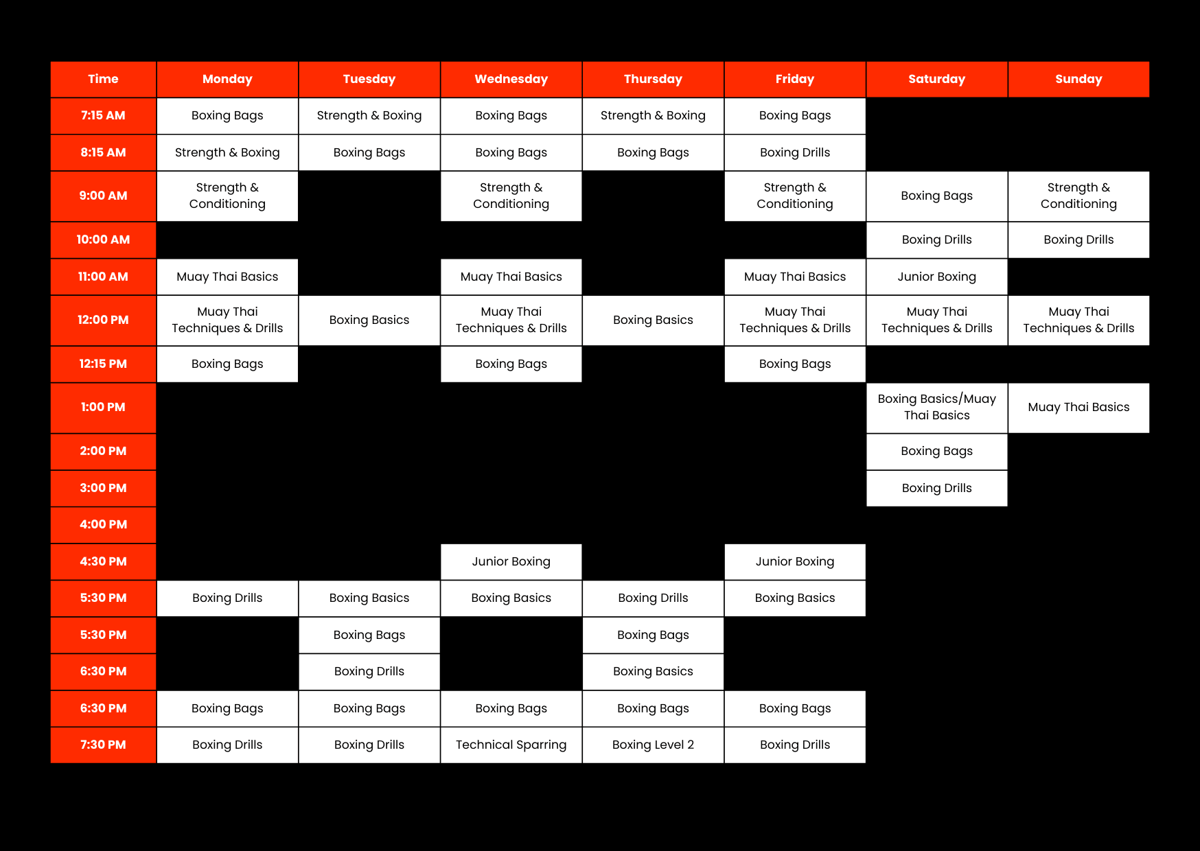 The Ring Orchard Schedule 25 August 2025 - CURRENT